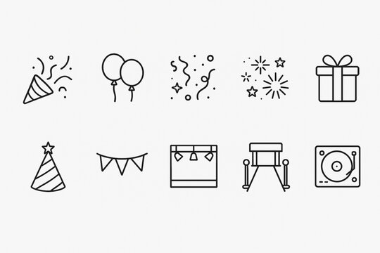 General Event & Celebration set vector icon