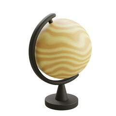 A 3D model of the Jupiter globe, perfect for astronomy, space exploration, and educational projects. Ideal for digital learning and scientific visuals.