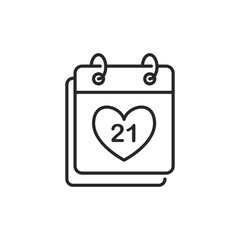 Beautiful thin line style vector wedding icon elements