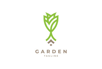 Garden Logo, modern Garden Flower logo design, vector illustration