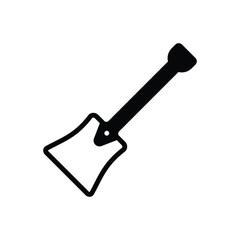 Black solid icon for shovel
