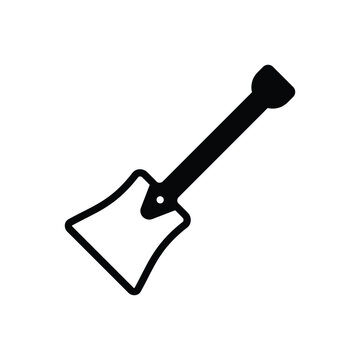 Black solid icon for shovel