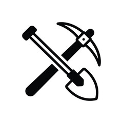 Black solid icon for tools