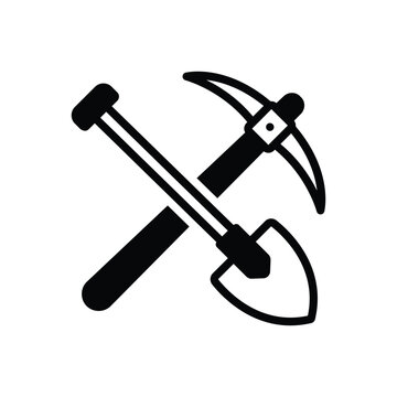 Black solid icon for tools