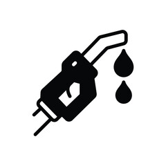 Black solid icon for fuel