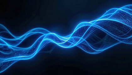 Dynamic blue wave patterns for modern computer backgrounds and screens