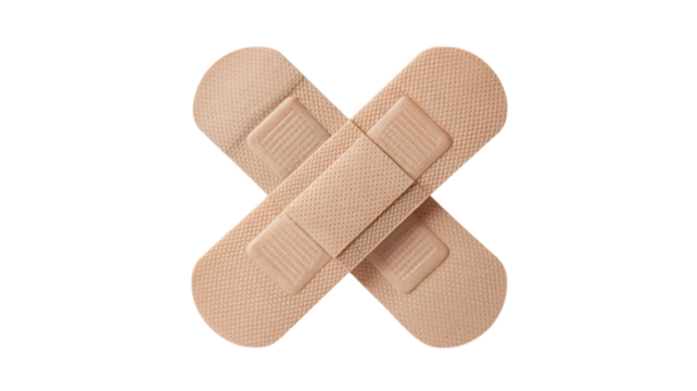 Bandages on White