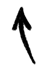 Doodle emphasis arrow vector icon. Arrow grunge art twist zigzag line, curve wave.