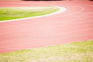 Athletics field on a sunny day