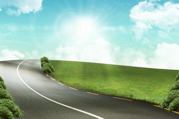 Road leading out to the horizon