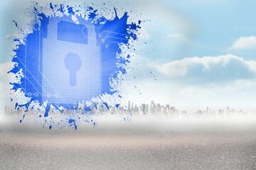 Splash showing digital lock