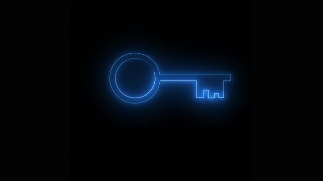 neon Key icon in trendy flat style isolated on background. Key icon page symbol for your web site design Key icon logo,   key icon 
