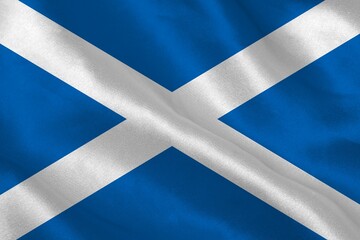 Close-up of Scottish flag
