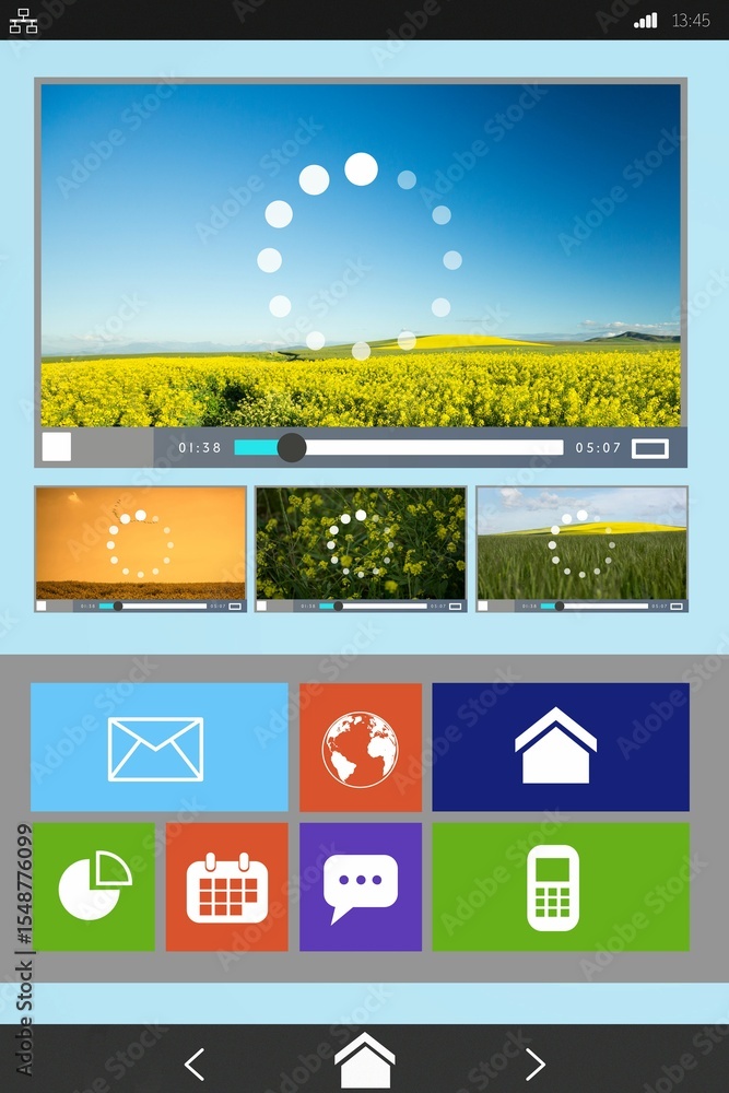 Poster vector image of various video and icons