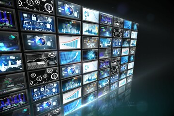 Screen collage showing business images