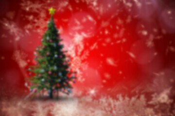 Blurred christmas tree background