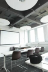 Digital composite image of modern board room
