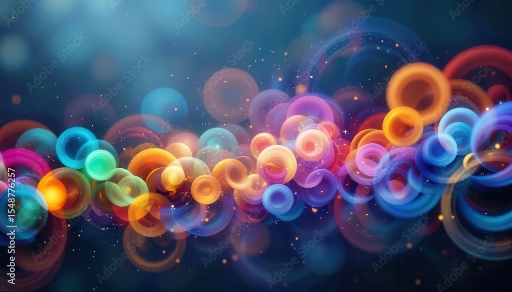 Fototapete bright and colorful abstract swirls create a vibrant backdrop for computer monitors