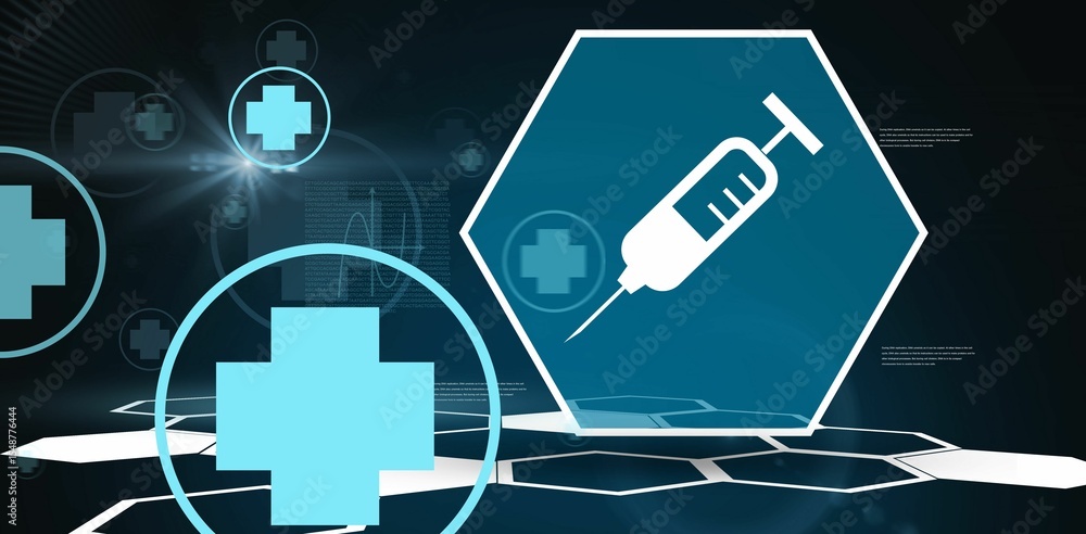 Aufkleber digital background with scientist device