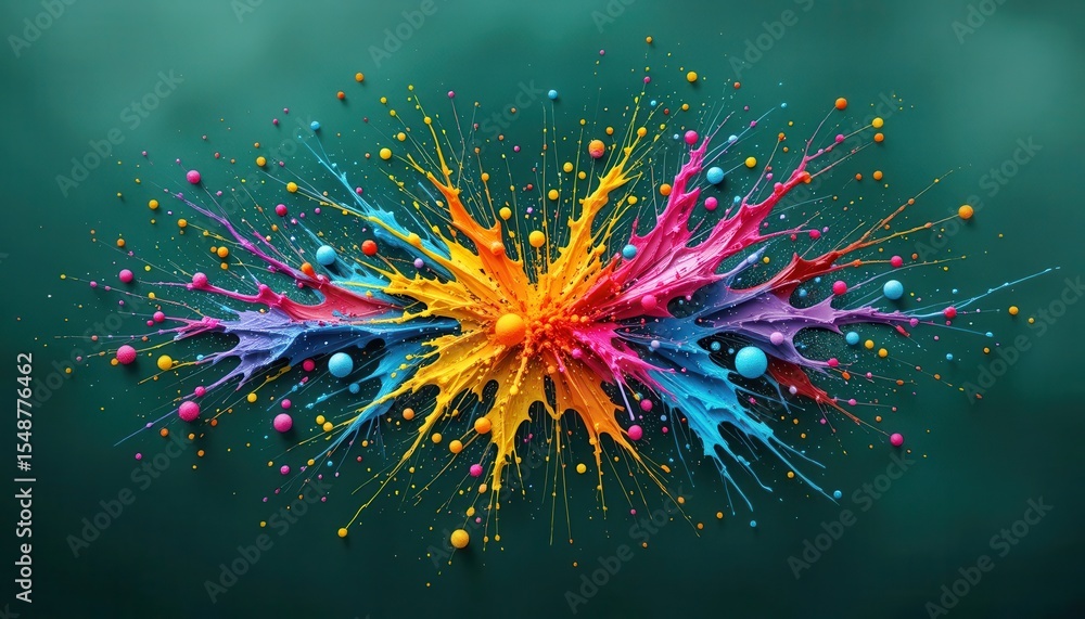 Poster colorful splash design for computer monitor backgrounds that adds vibrancy to any screen