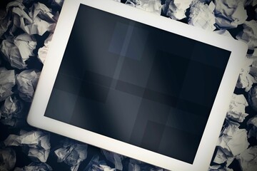 Tablet pc with blue screen © vectorfusionart