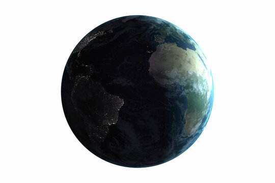 Naklejki Planet earth against white background