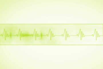 Medical background with green ecg line