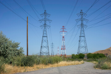 High voltage electric transmission tower