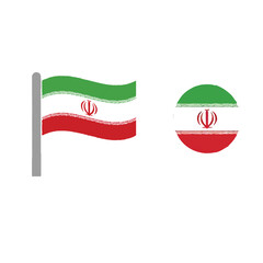 Iran National Flag Vector image 
