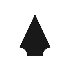 Fototapeta premium Black vector silhouette arrowhead illustration template