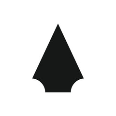 Fototapeta premium Black vector silhouette arrowhead illustration template