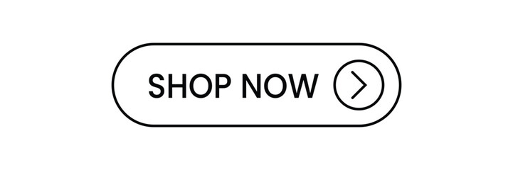 Shop Now Button - minimal flat vector outline 