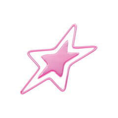 Fototapeta premium Pink Geometric Shapes In 3D Style