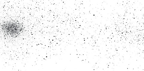Obraz premium Black and white texture with a grunge aesthetic image in background, The black splatters and smudges are scattered unevenly across the surface.