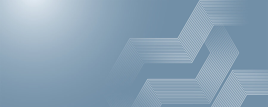 Digital abstract background hexagon lines on gray background. Futuristic digital network stripe line art design for poster, brochure, cover, website, banner