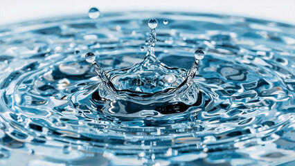 Ephemeral Dance of Water -  Witness the artistry of water, frozen mid-motion, forming intricate droplets and dynamic splashes, capturing the essence of liquid movement in this macro photograph.