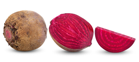 beetroot isolated on transparent png (Image from camera)