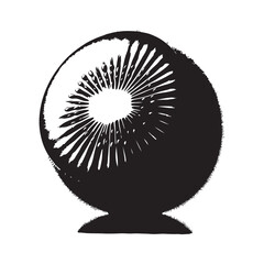 black fan isolated on white