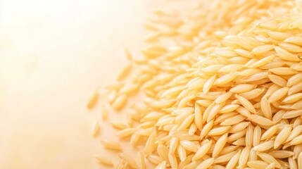 Obraz premium Uncooked rice grains closeup