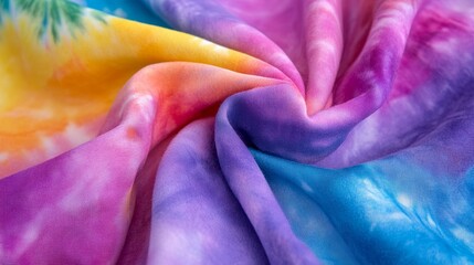 Close Up Colorful Fabric Texture