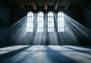 Sunlight Illuminating a Rustic Interior