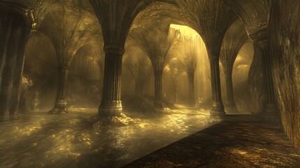 Ancient, golden cavern