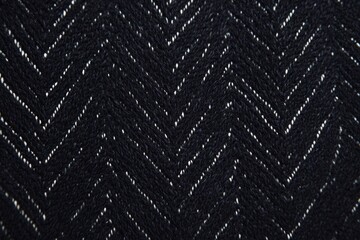 Dark navy blue herringbone textile texture