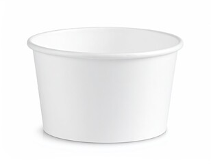 White Paper Tub for Food Mockup