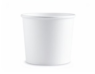 Clean Blank White Paper Cup Mockup on White Backdrop