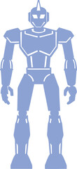 blue robot vector illustration