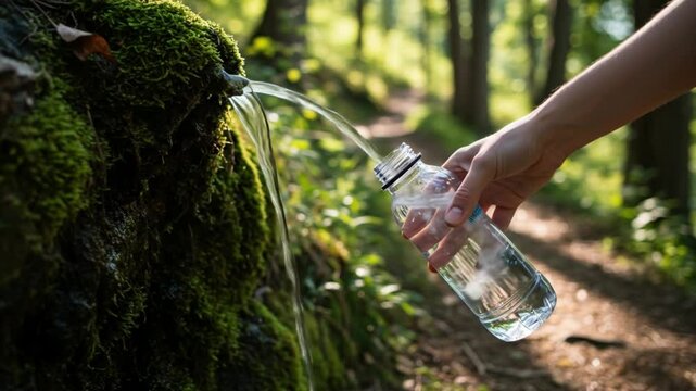 Refilling a clear bottle spring