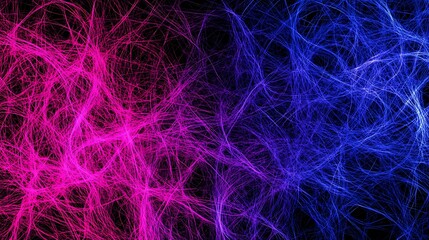 Obraz premium Abstract vibrant neon threads