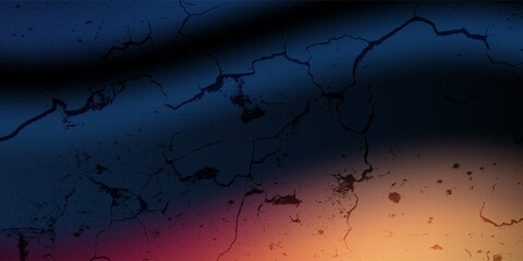 Dark blue orange red grainy texture background abstract vibrant color wave shape black backdrop noisy wide banner header design