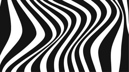Abstract Zebra Stripes Dynamic Optical Illusion